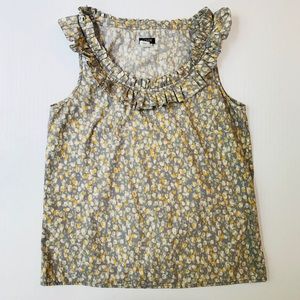 J. Crew Factory Ruffled Neck Shift Tank Top
